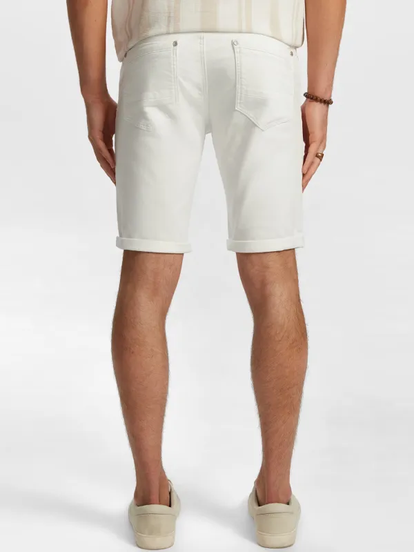 White Style Denim Short