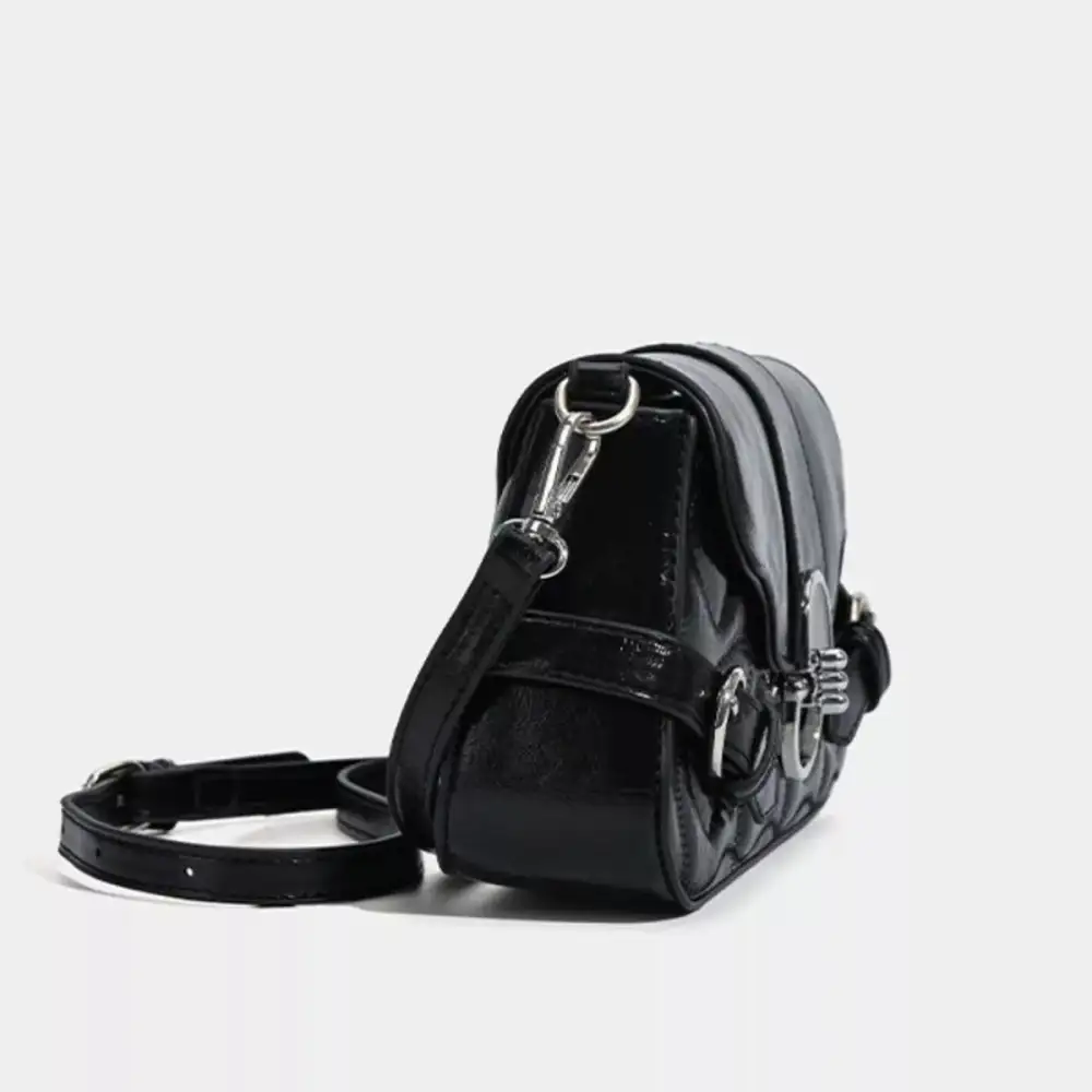 Quilted Buckle Crossbody Bag
