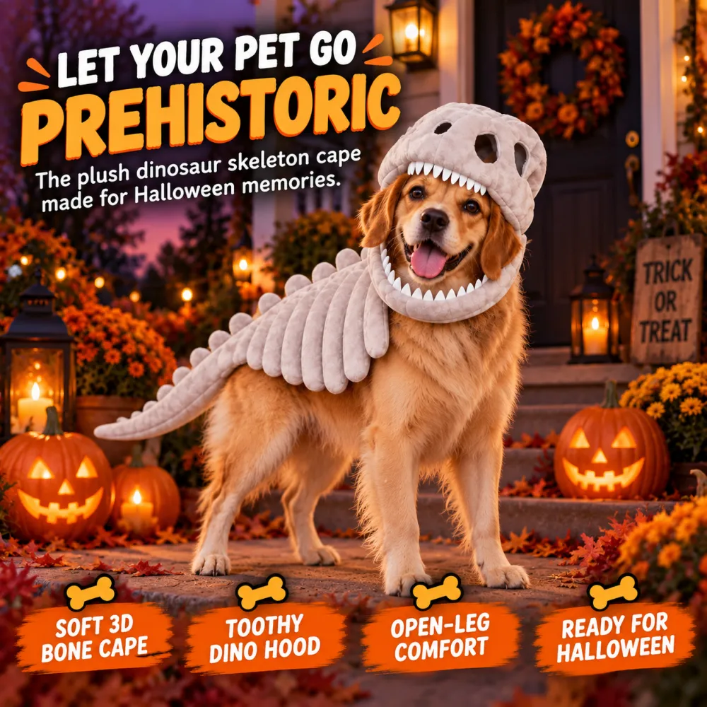 Pet Dinosaur Skeleton Costume