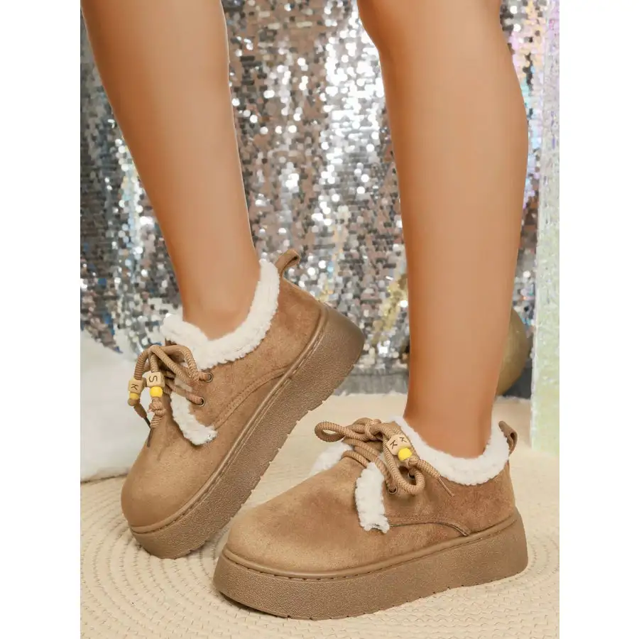 Round Toe Platform Boots