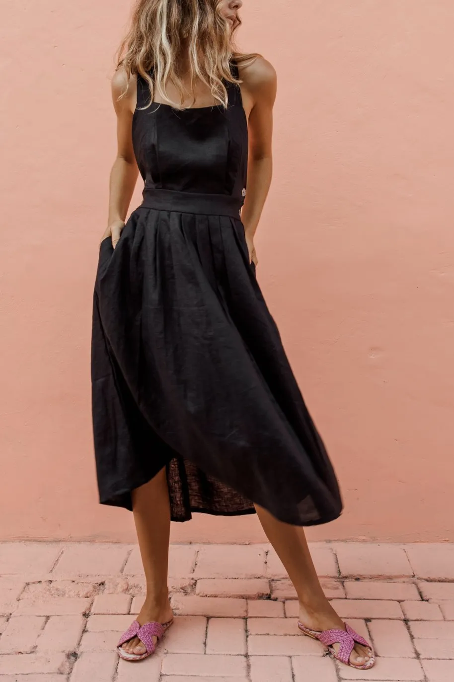 Backless Lace Up Dress