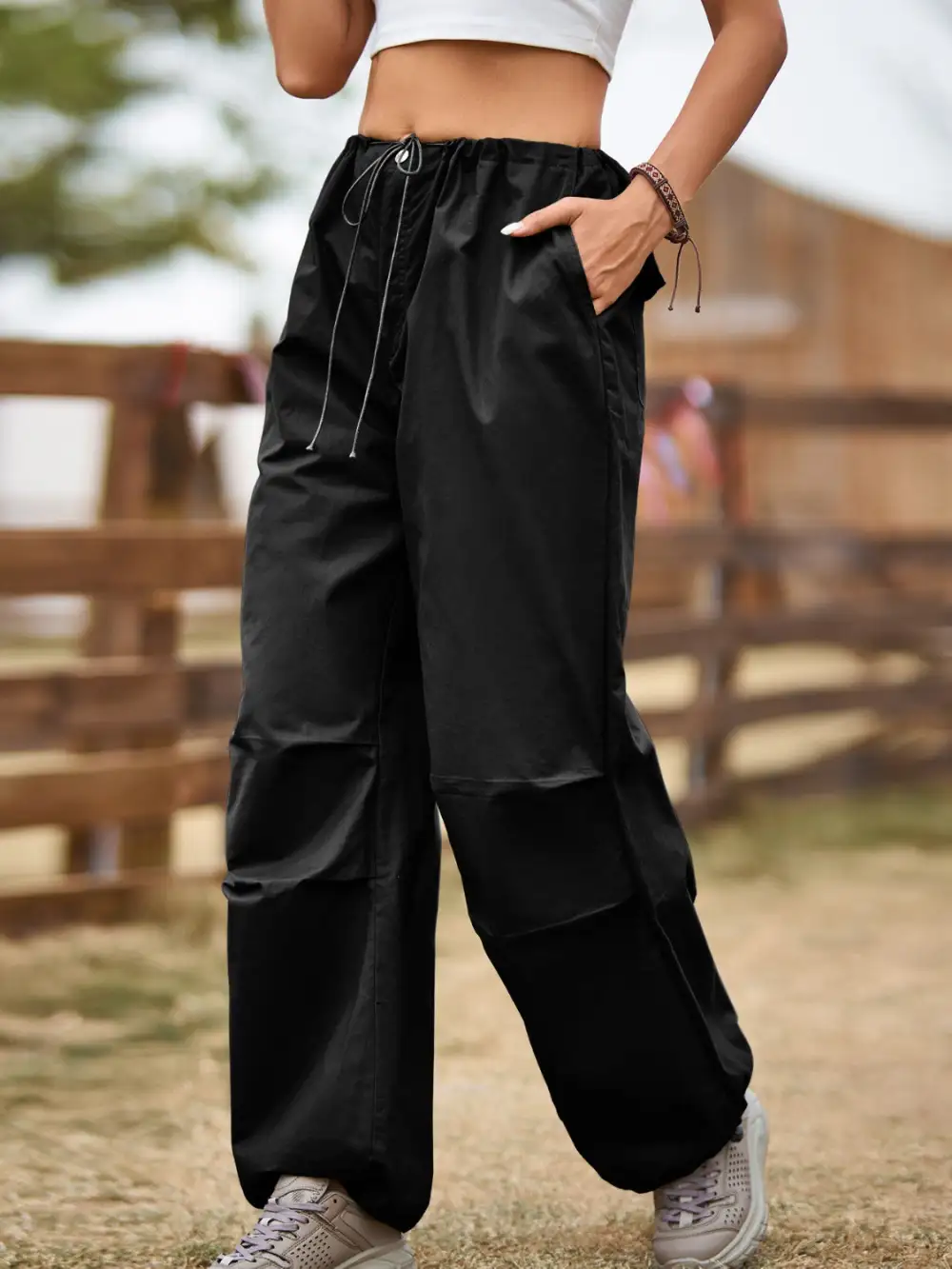 Drawstring Joggers With Pockets