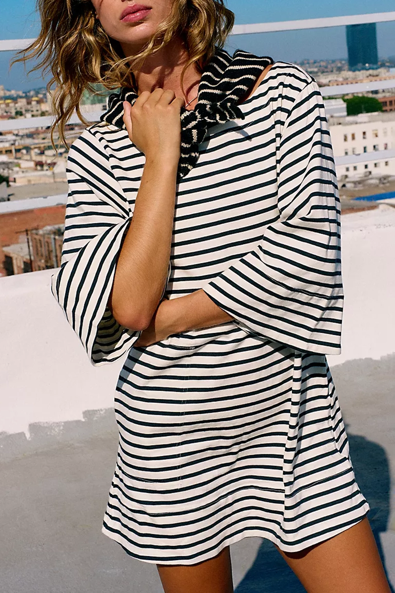 Striped Oversized T-Shirt Mini Dress