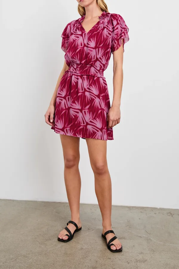 Retro Pleated Waist-Hugging Dress