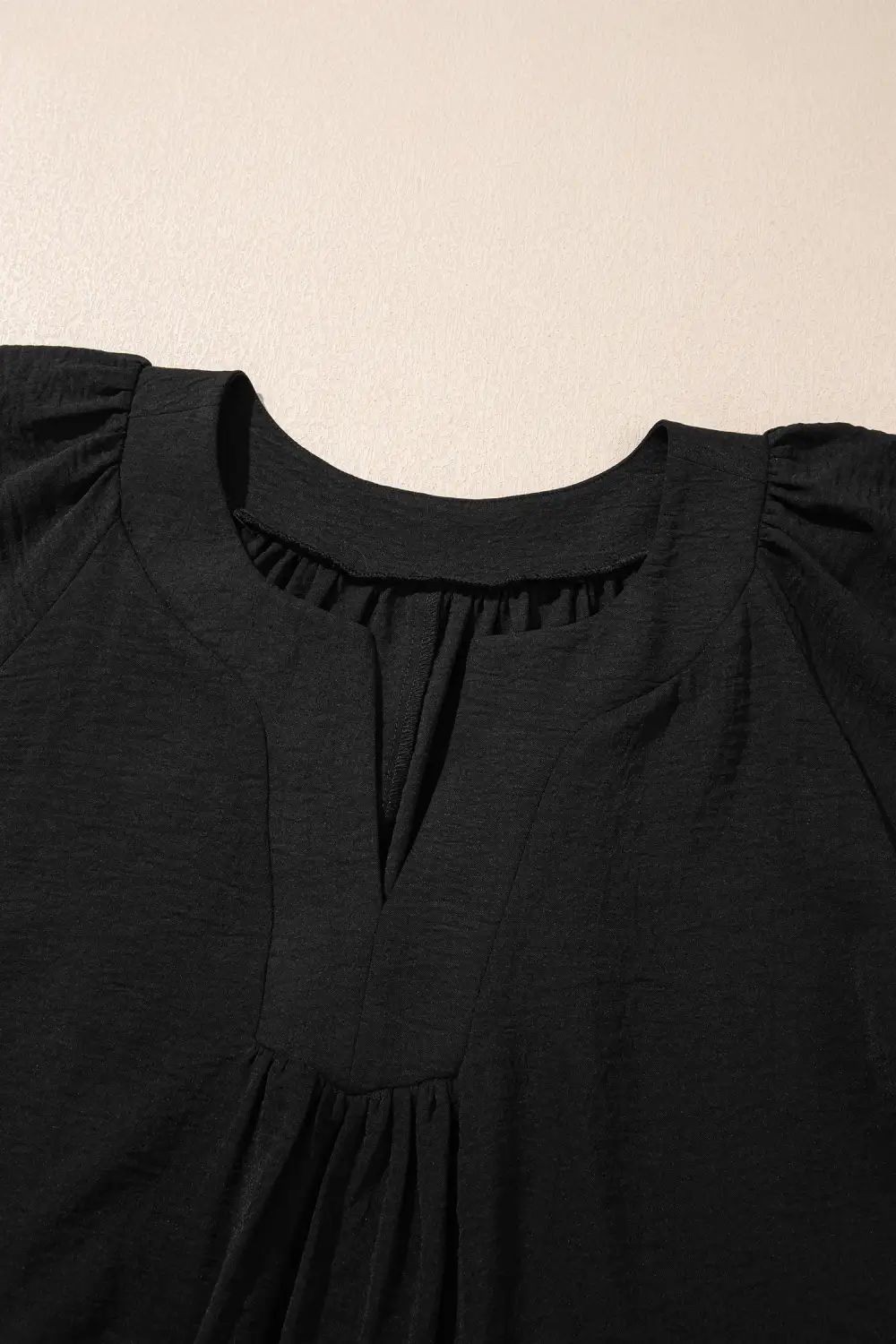 Split Neck Short Sleeve Dress Casual