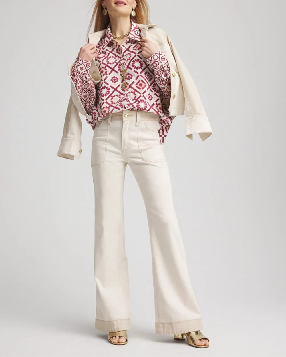 Tencel Blend Dolman-Sleeved Shirt