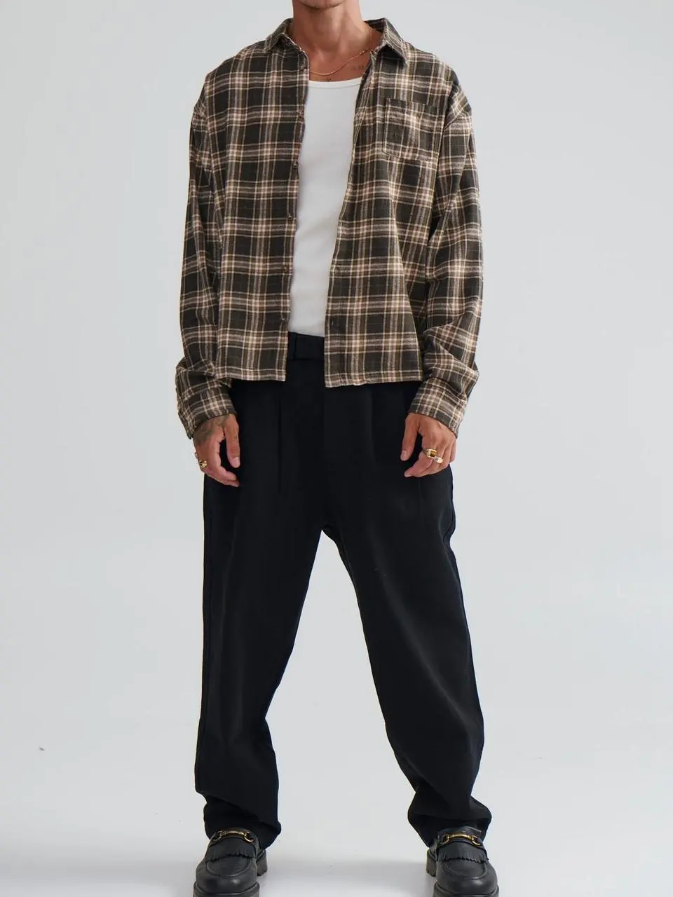 Casual Versatile And Comfortable  Brown Shirt