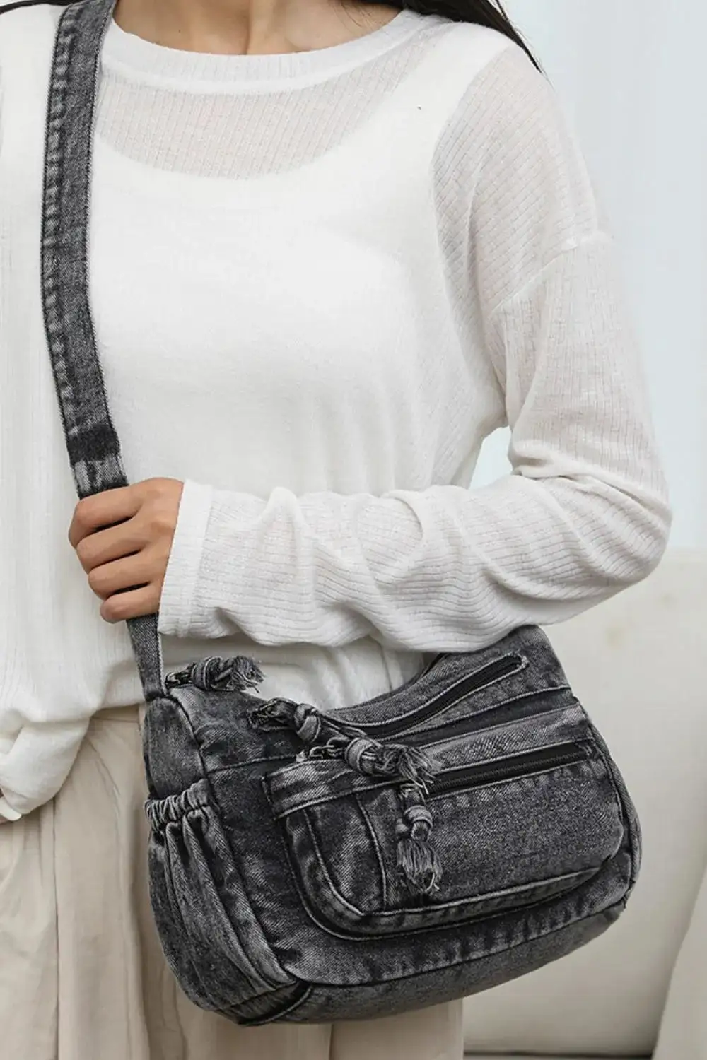 Denim Crossbody Bag