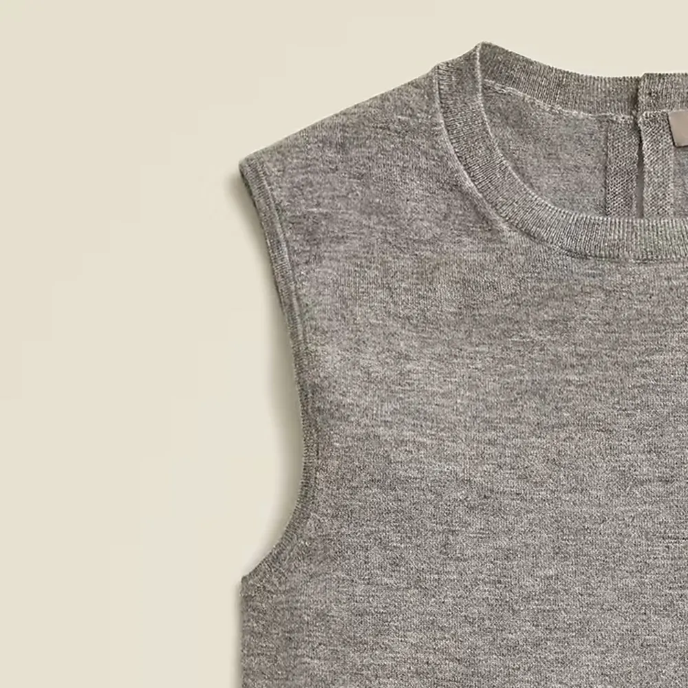 Cashmere-Blend Cropped Tops