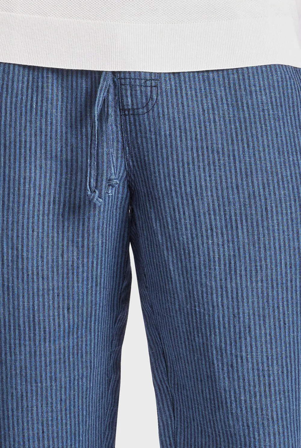 Riviera Linen Pant- Bluegrass/navy