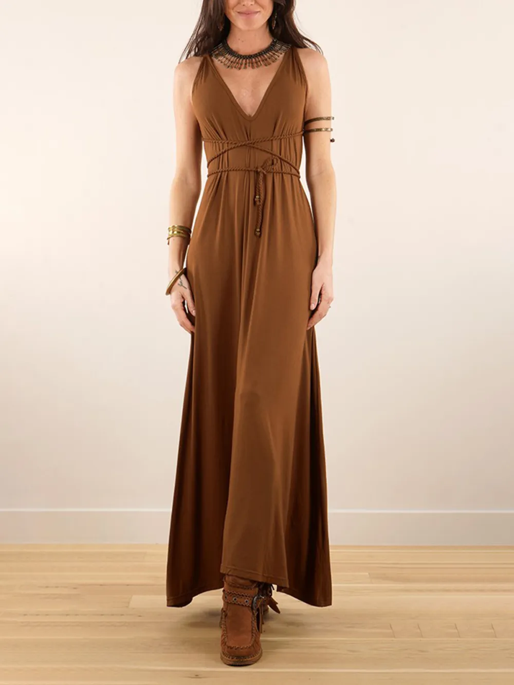 Loose And Reversible Strappy Long Dress