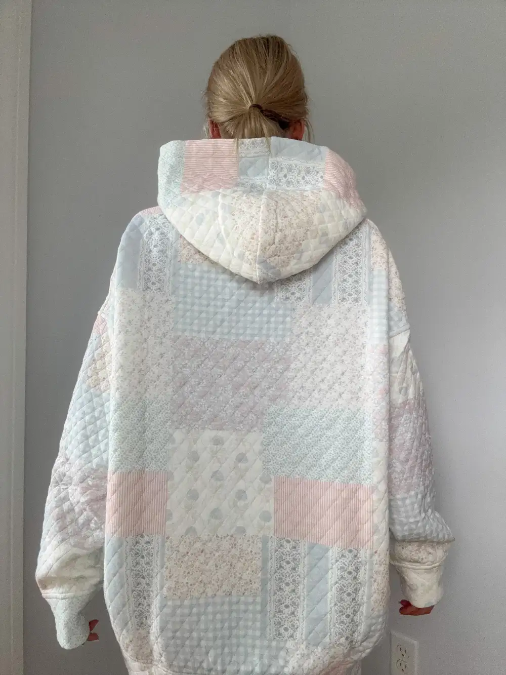 Shades of Quilted Pastel Hoodie