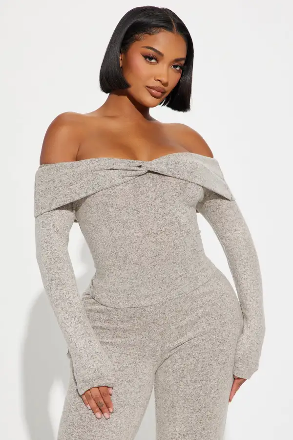 Bella Brushed Knit Pant Set - Oatmeal
