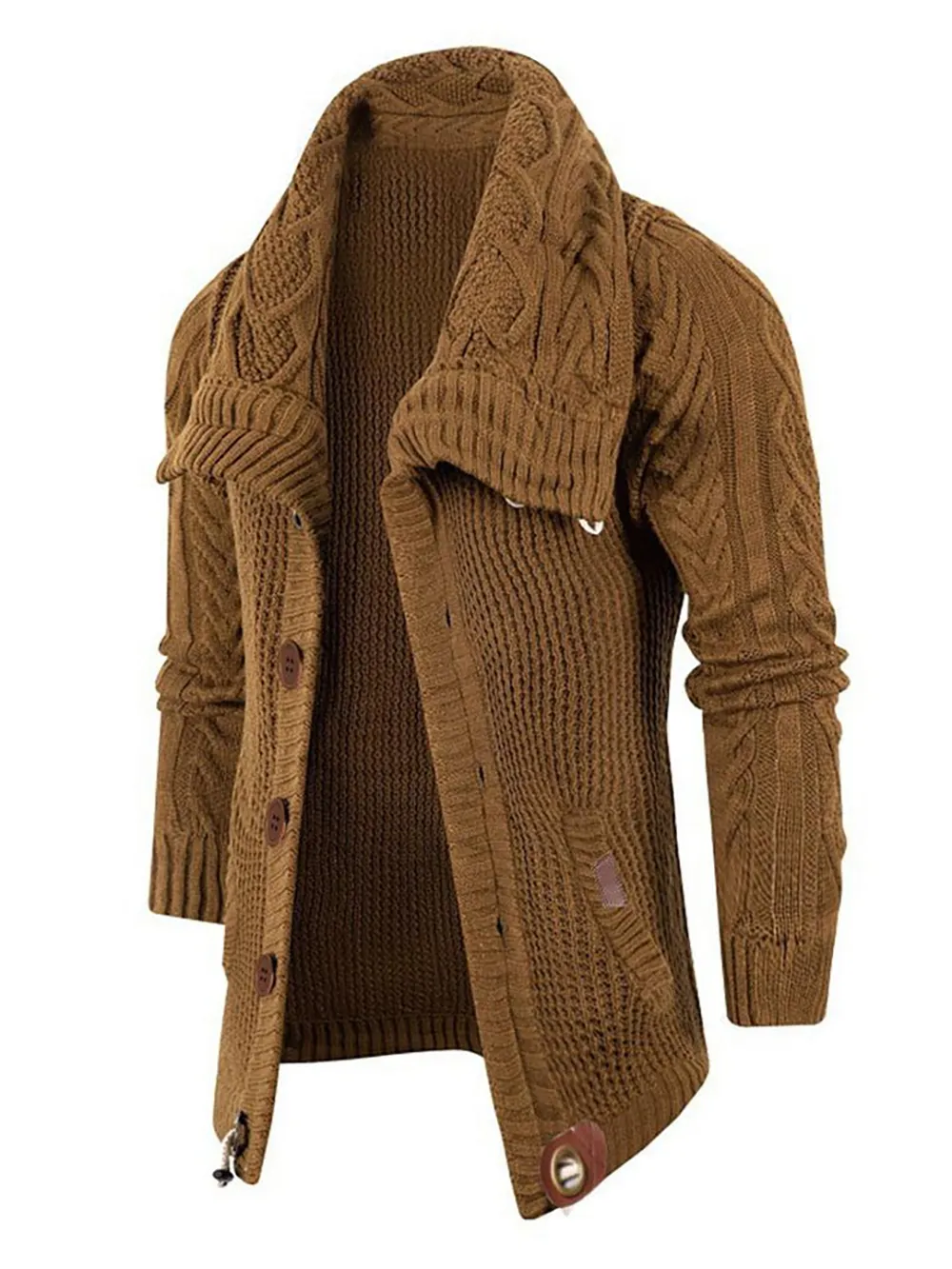 Button Up Turtleneck Cardigan