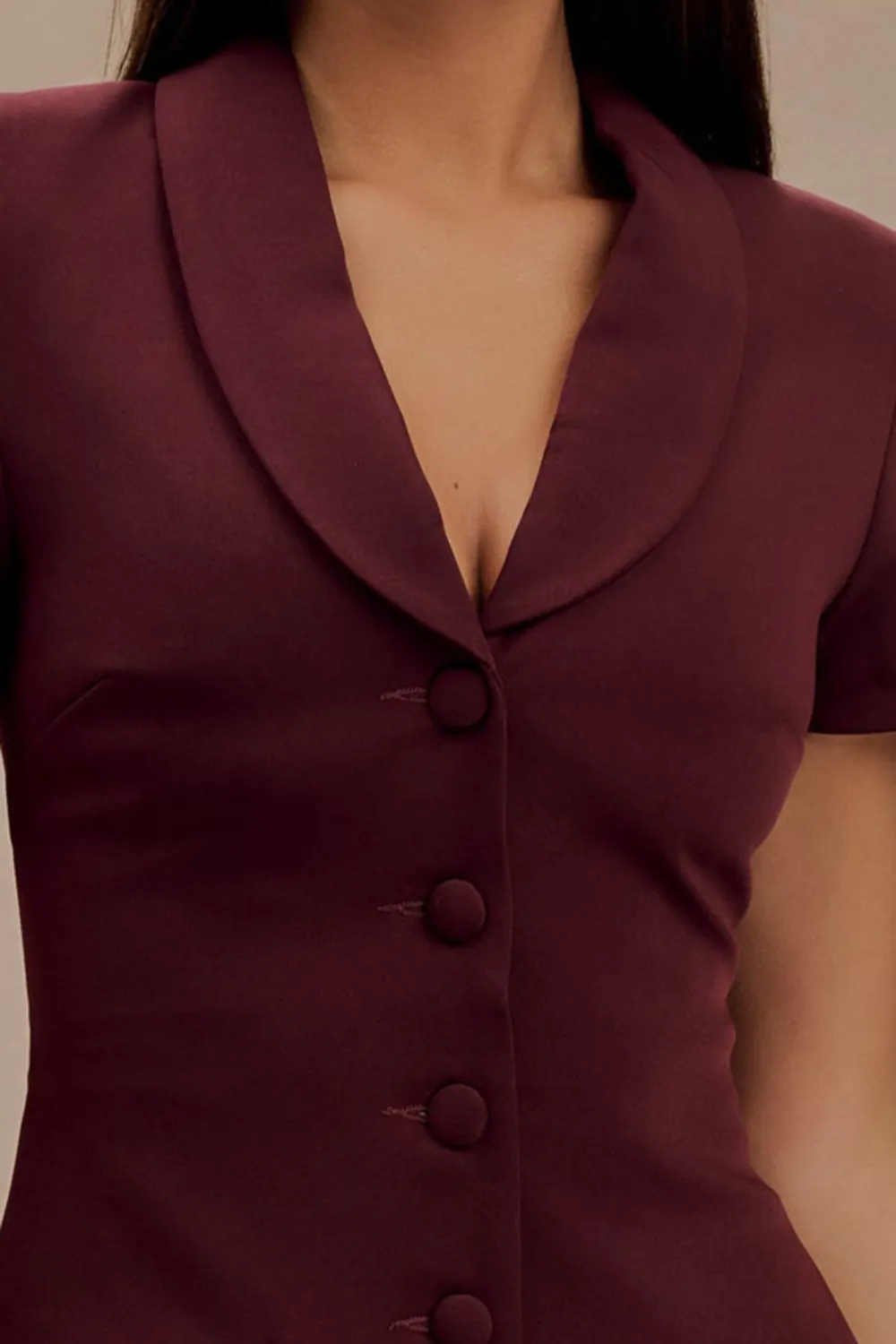 Collared Suiting Mini Dress