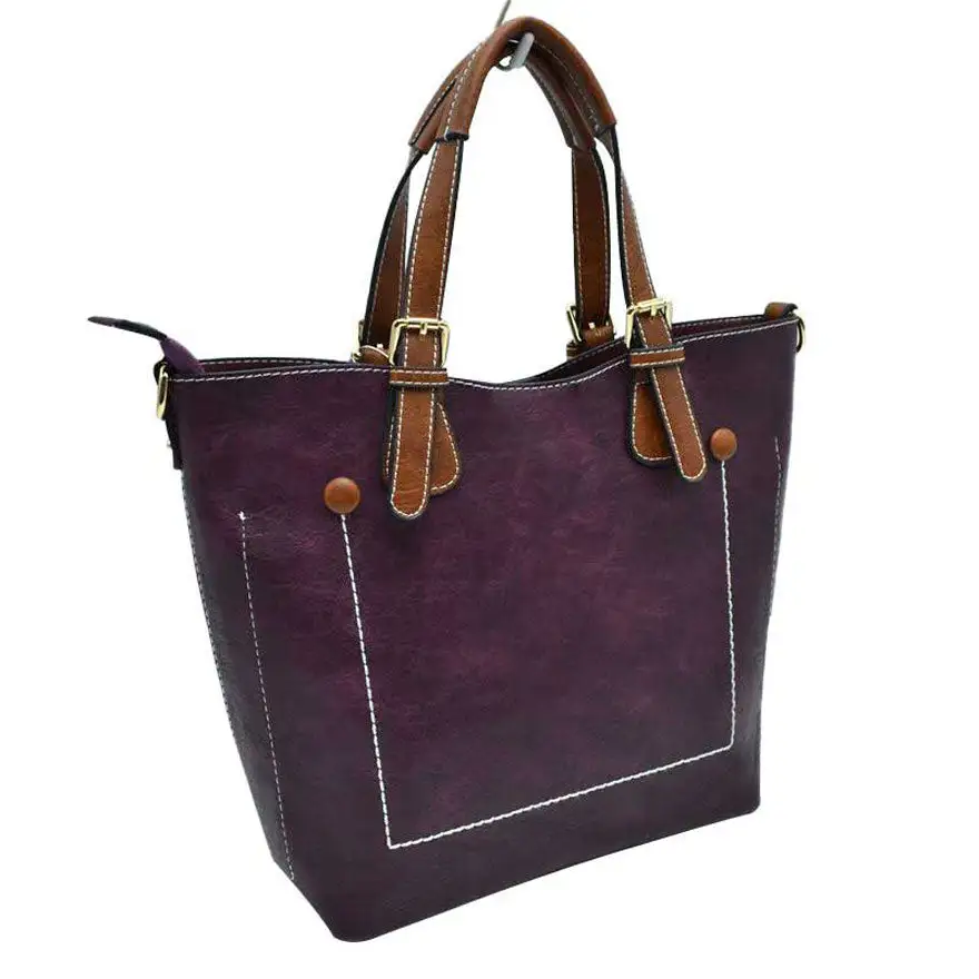 Tote Vegan Leather Shoulder Bag