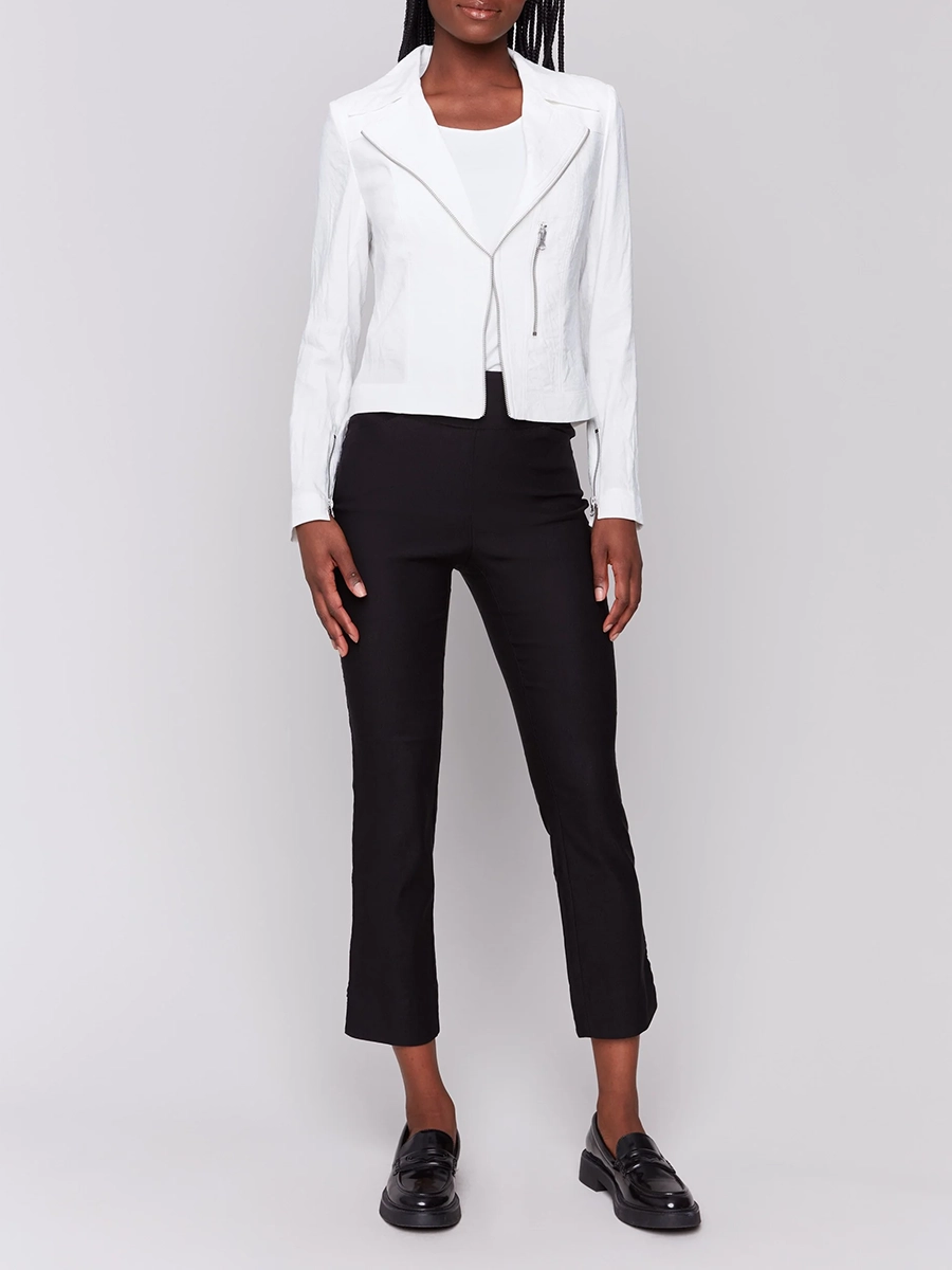 Solid Color Short Proportioned Women's Casual Jacket