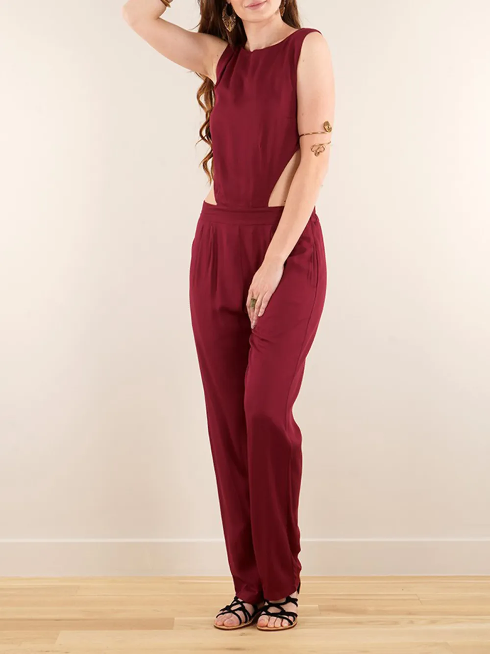 Bare Back Strappy Jumpsuit