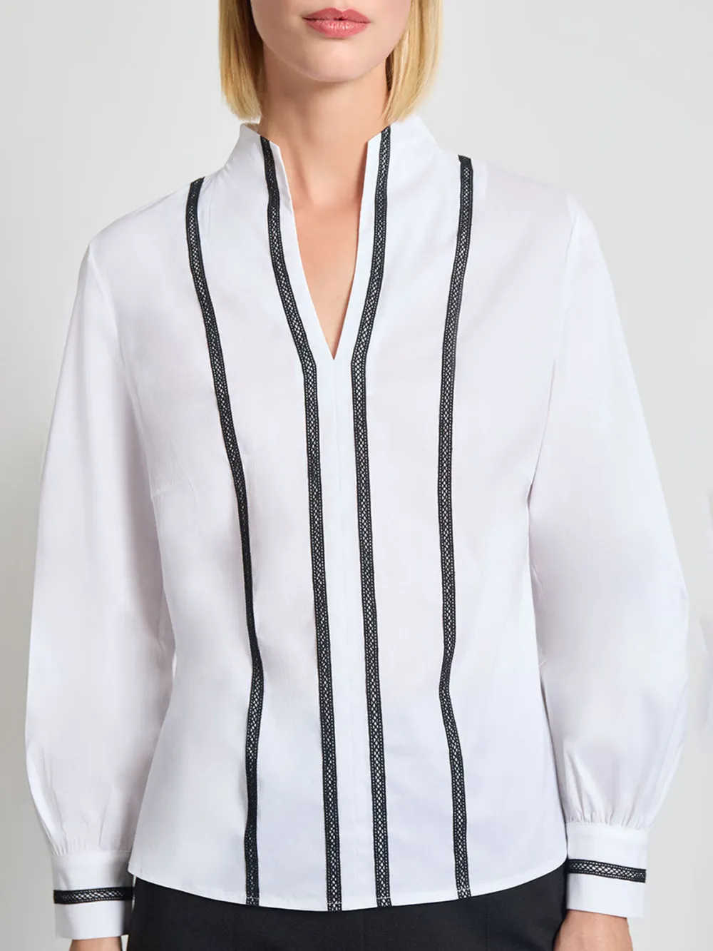 Stand Up Collar Pullover Shirt