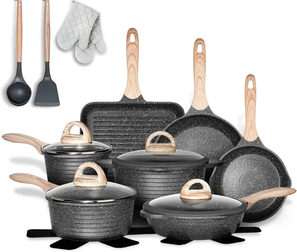 (Store Closing Sale) Pots and Pans Set Nonstick 20PCS