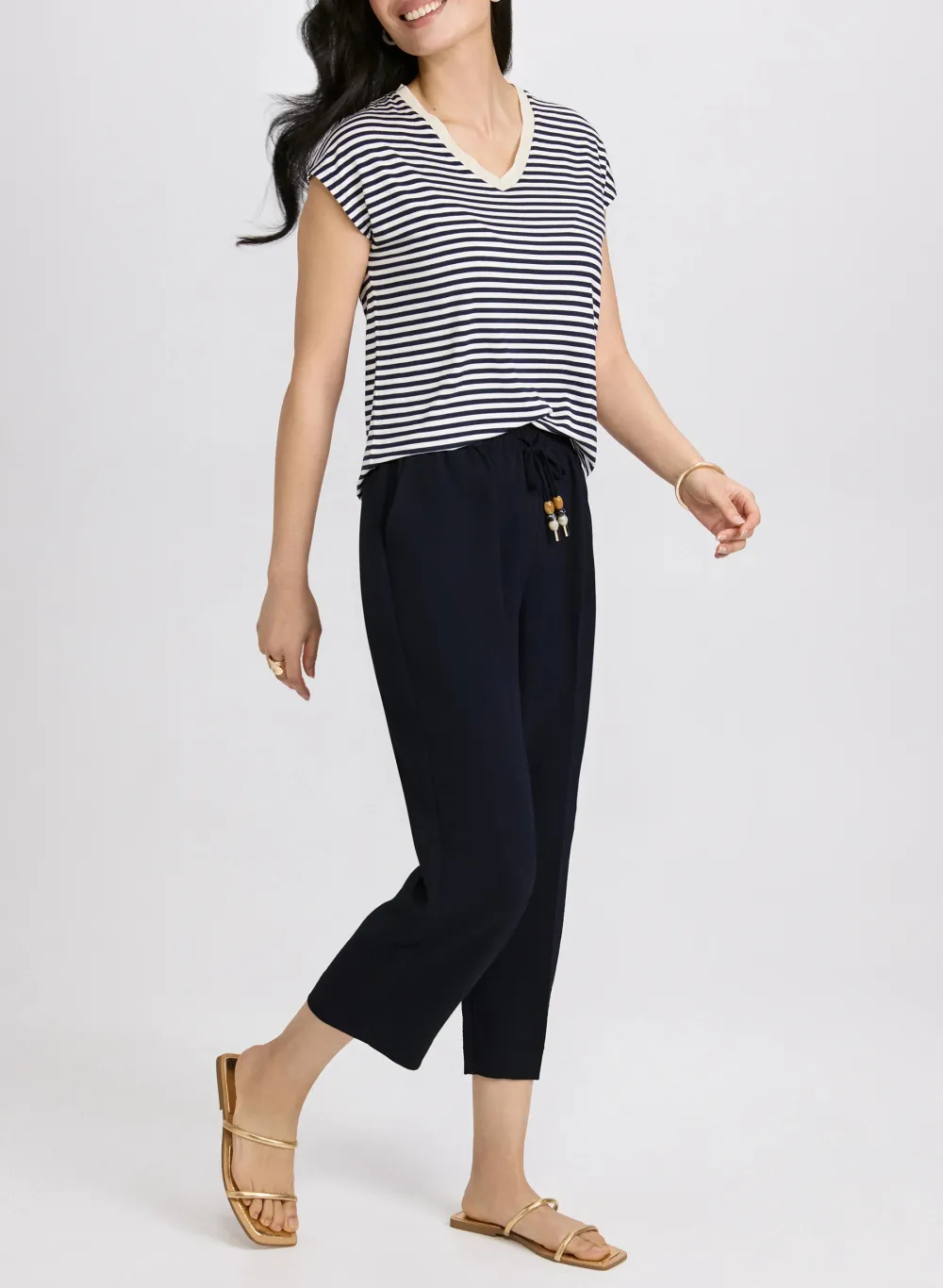 Drawstring Straight-Leg Pants