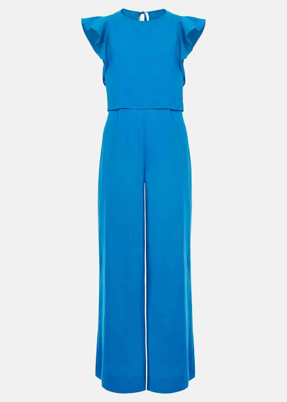 Loose Linen Solid Color Commuter Style Women's Jumpsuit