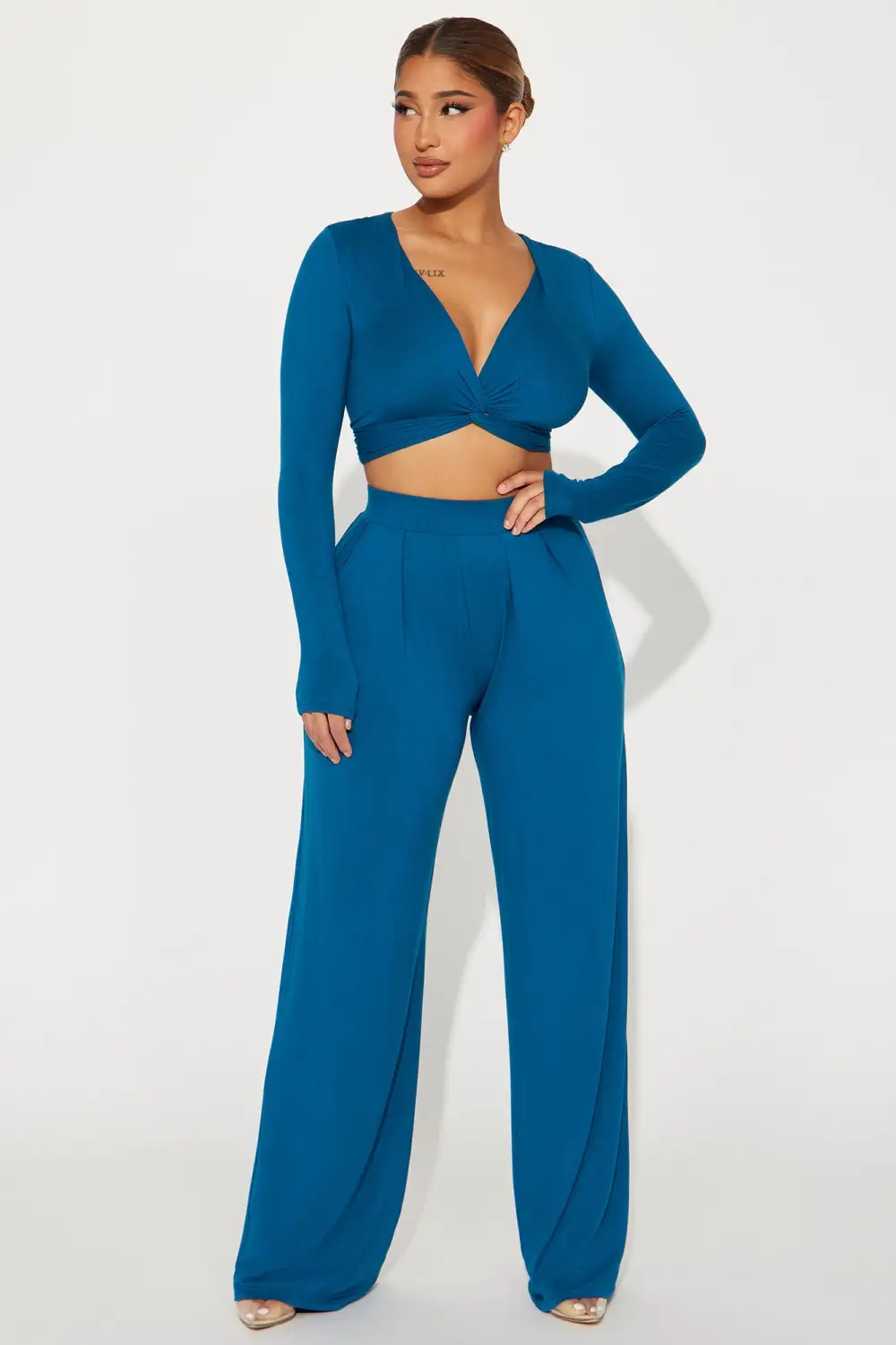 Rebecca Pant Set - Teal