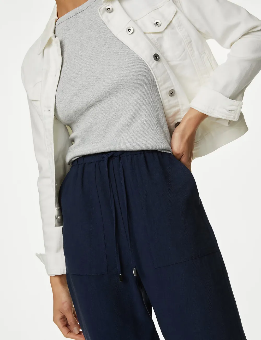 Casual Cuffed Cotton Joggers