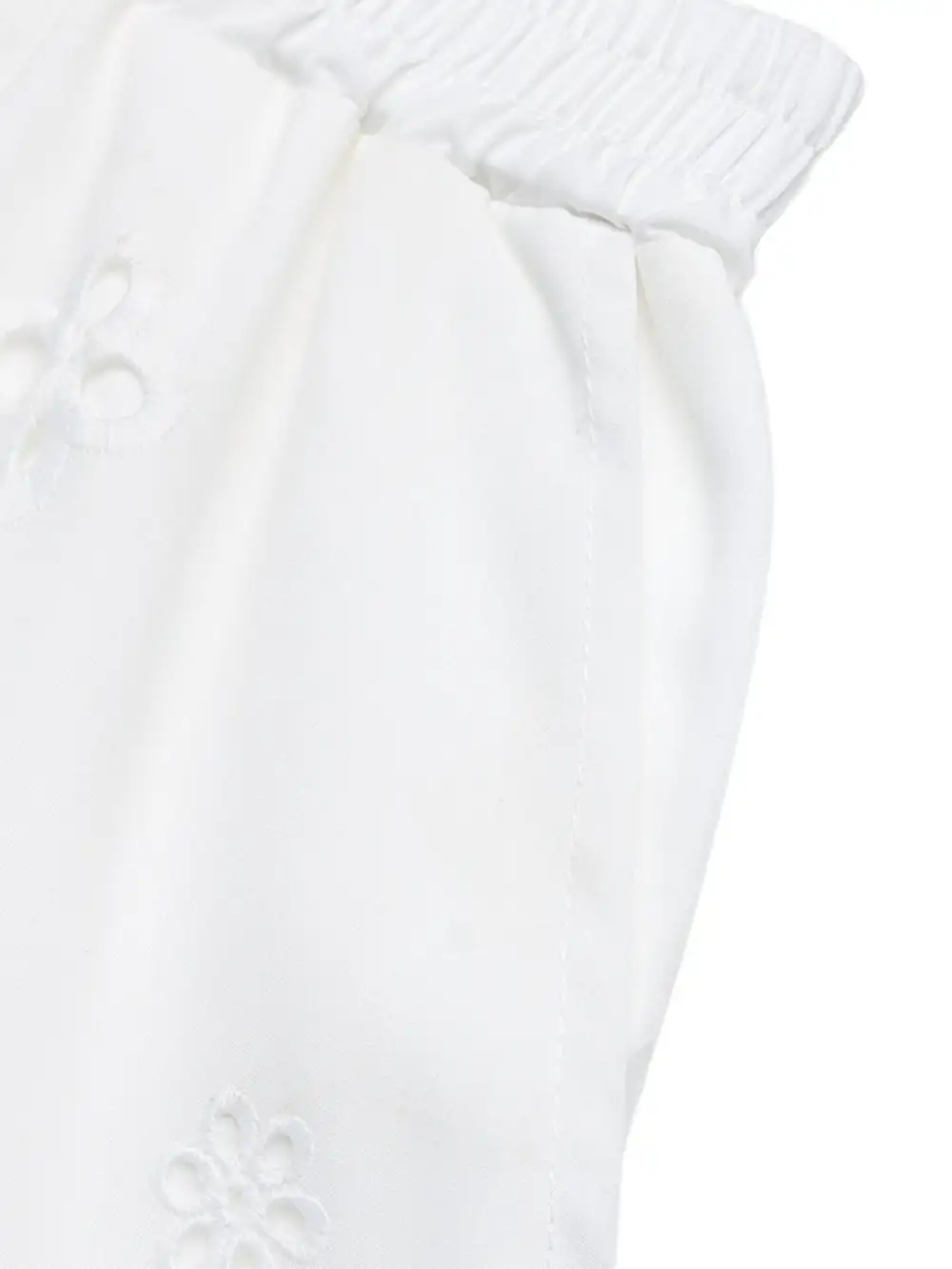 Embroidered Lace Hem Shorts