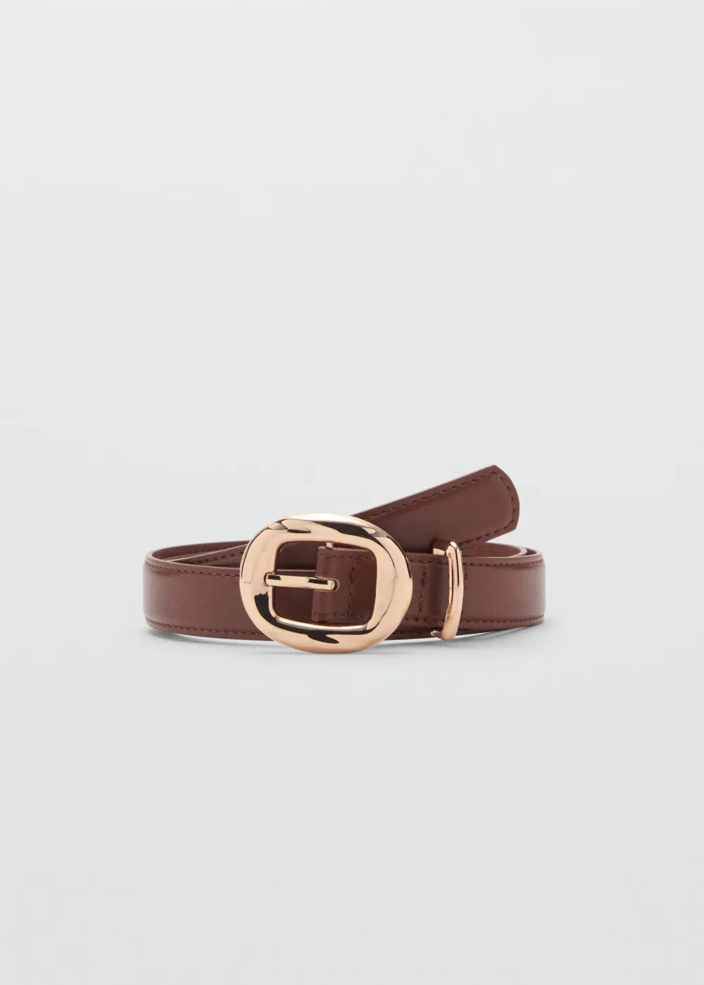 Casual Style Plain Rounded  Buckle Belts