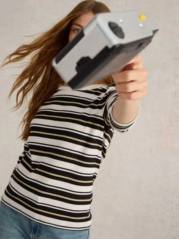 Puff Sleeve Crew Neck Tee