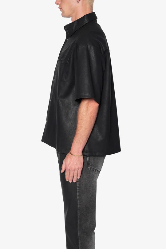 LEATHER S/S SHIRT