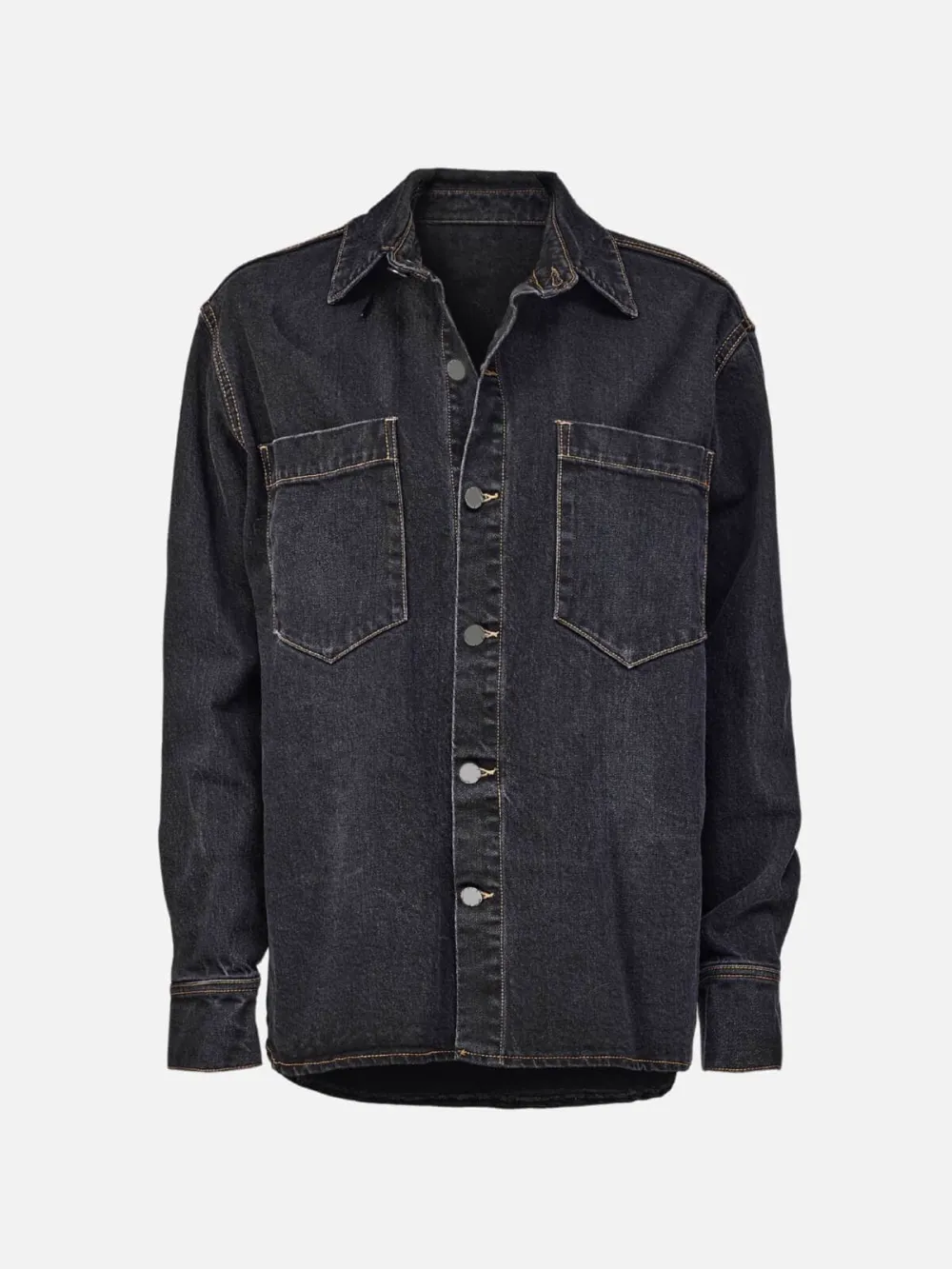 Washed Button Up Denim Shirt