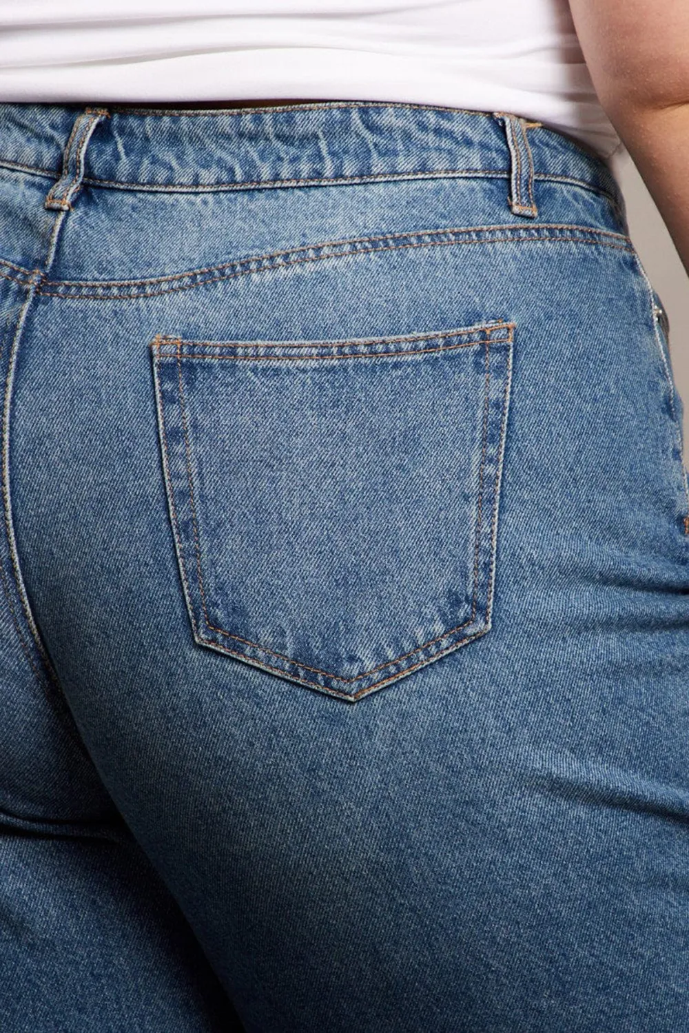 Dark Distressed Straight Jeans