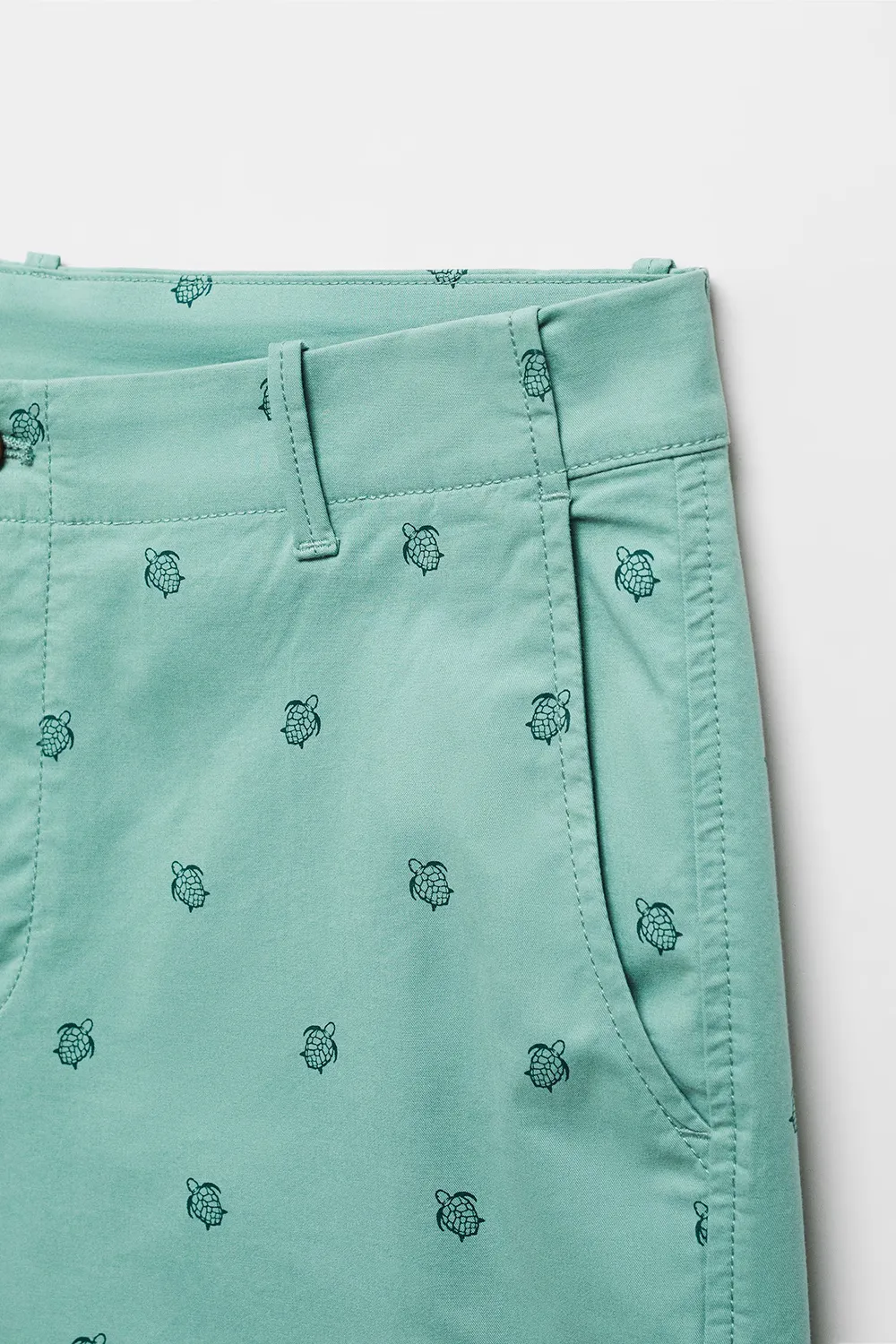 Slim-Fit Cotton Micro-Print Shorts