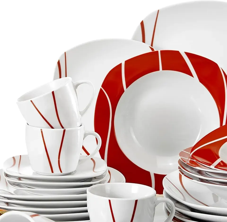 58pcs deluxe ceramic tableware set