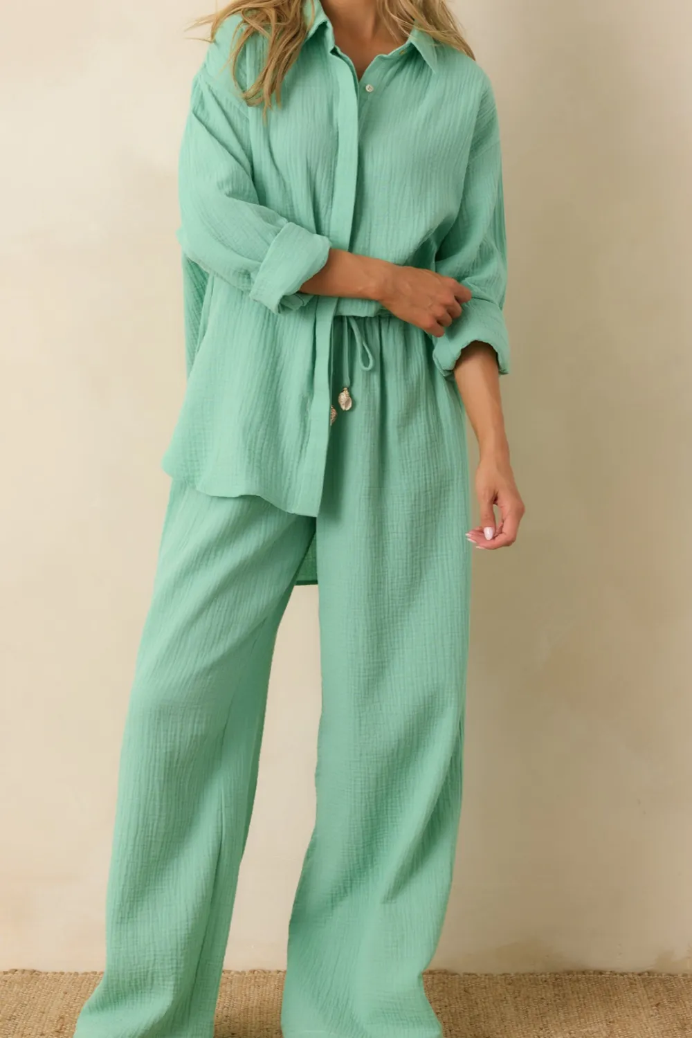 Seaglass Cotton Drawstring Pants