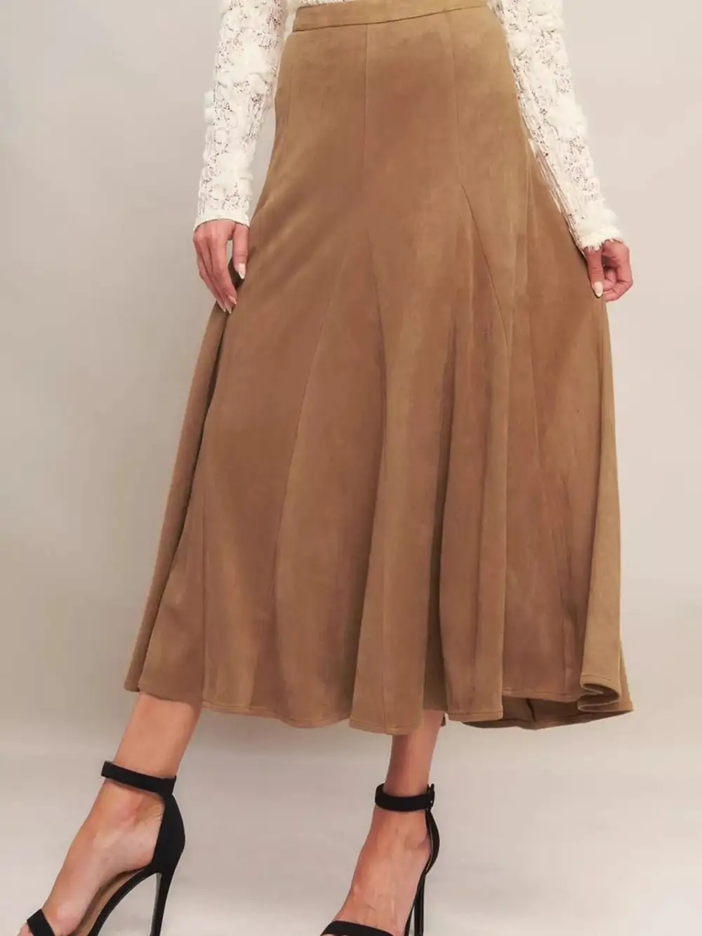 Flowy Line Midi Skirt