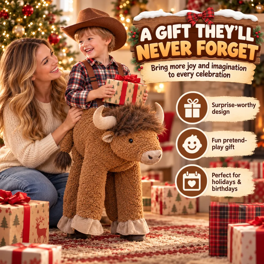 Kids Ride-On Cowboy Bull Halloween Costume