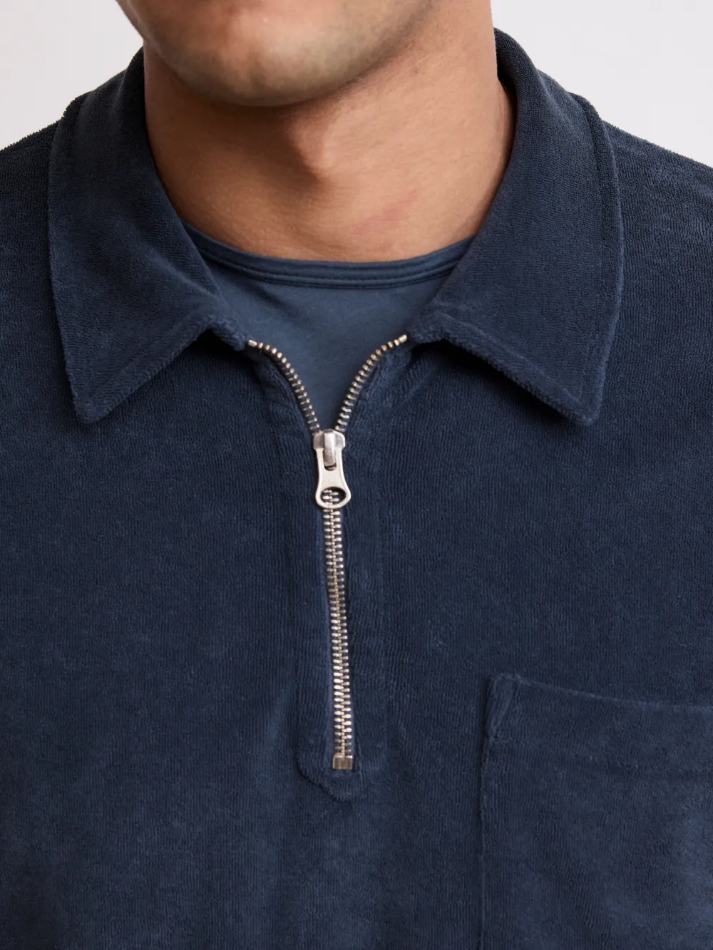 Men's Carbon  Polo Zipper Sweater