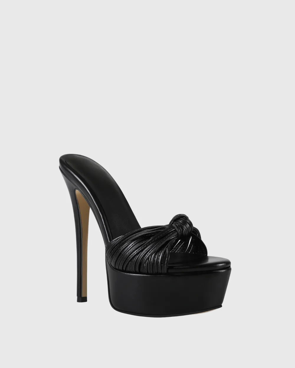 Bow Platform Mules in Black