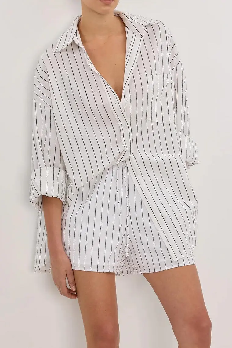 WHITE STRIPE SHIRT