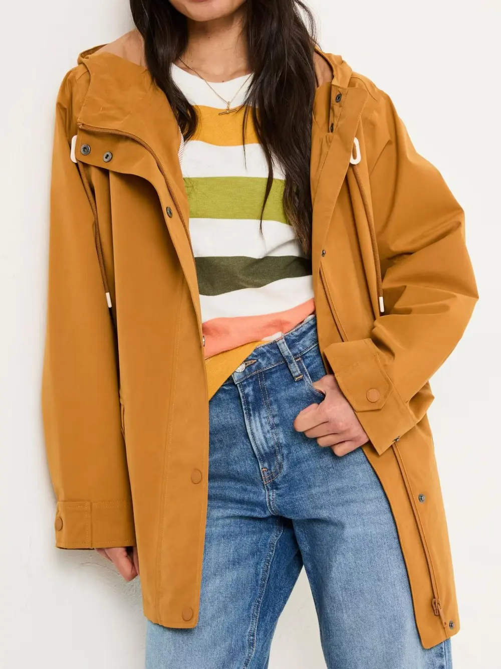 Tan Brown Waterproof Coat