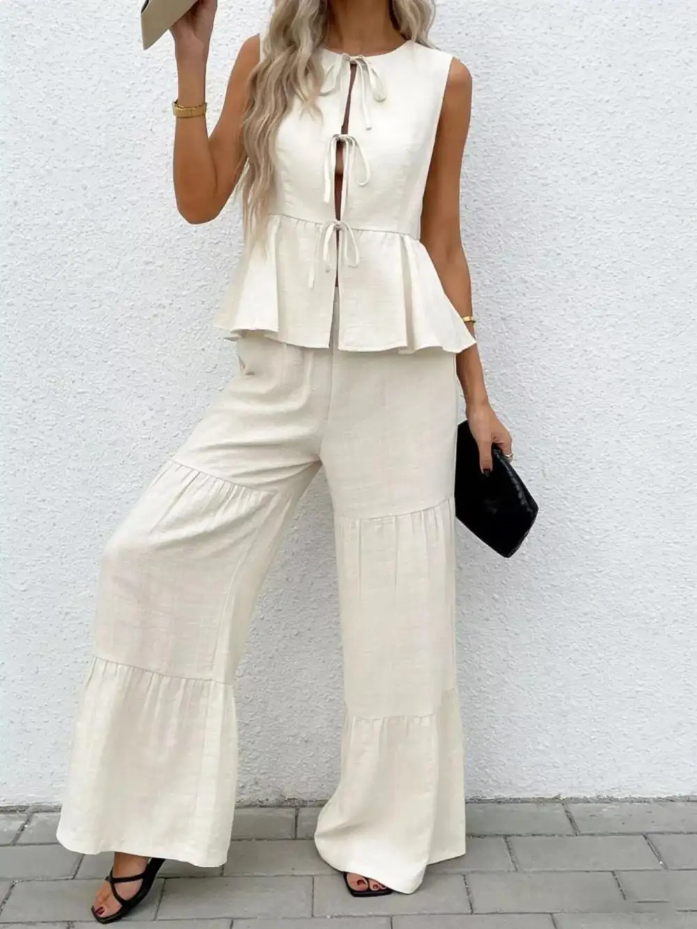 Easygoing Wide Leg Sleeveless Jumpsuit