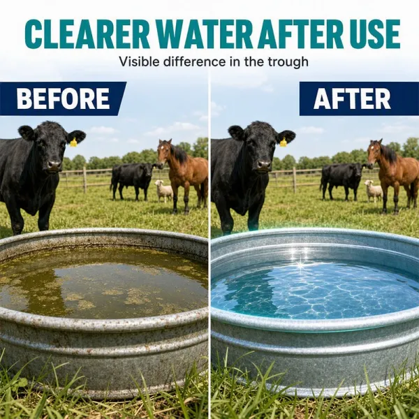Livestock drinking water storage tank cleaning sheet