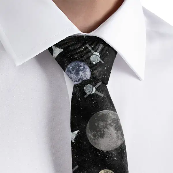 Refined Space Theme Necktie