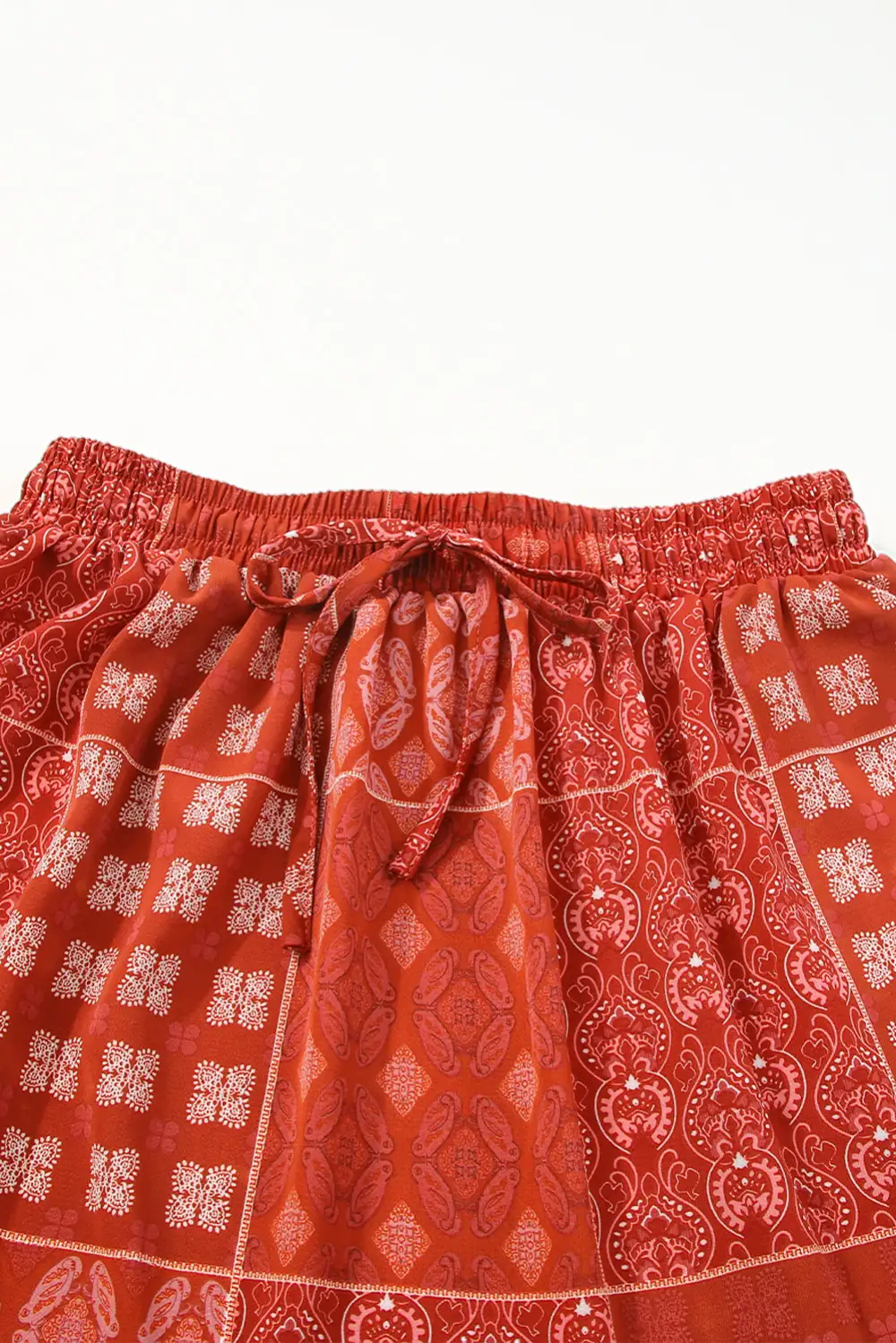 Ruffle A-Line Printed Skirt