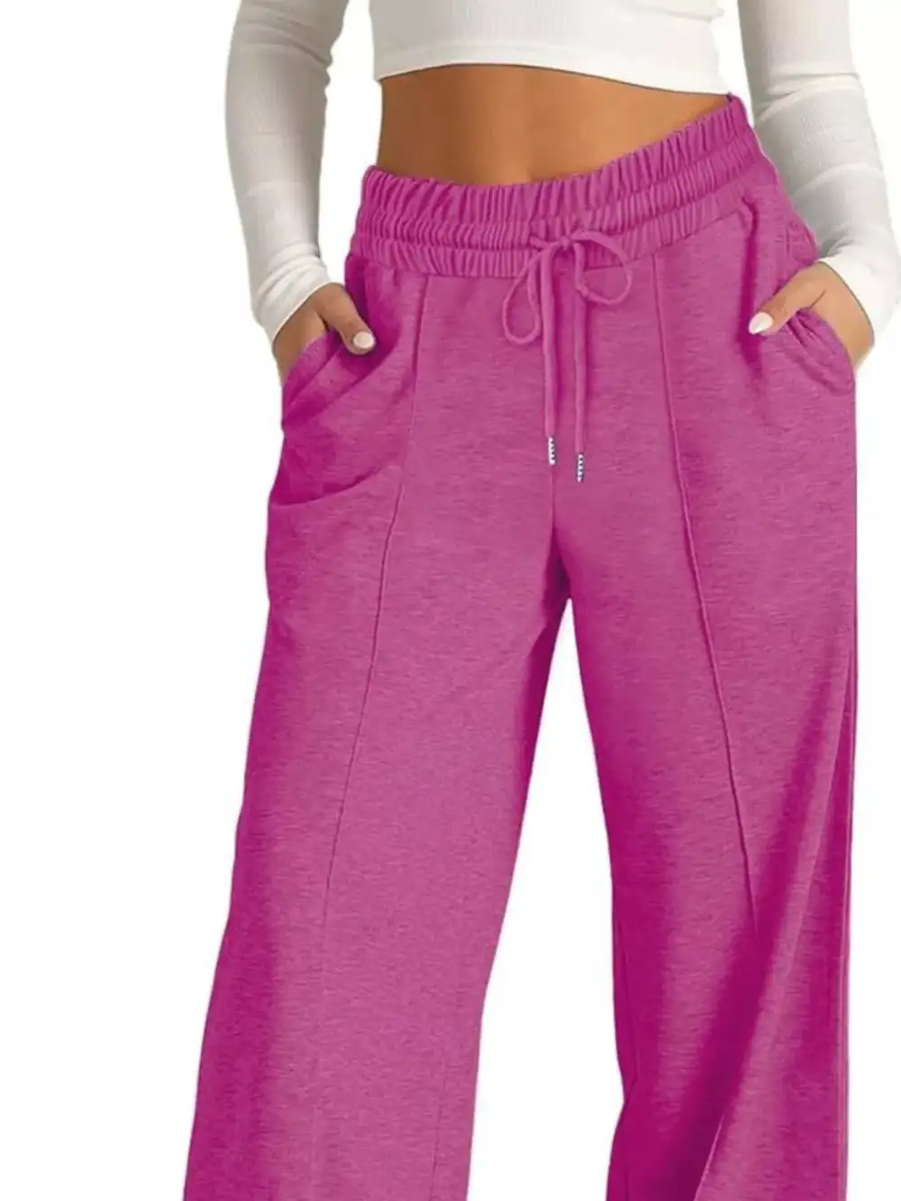 Easygoing Wide Leg Drawstring Pants