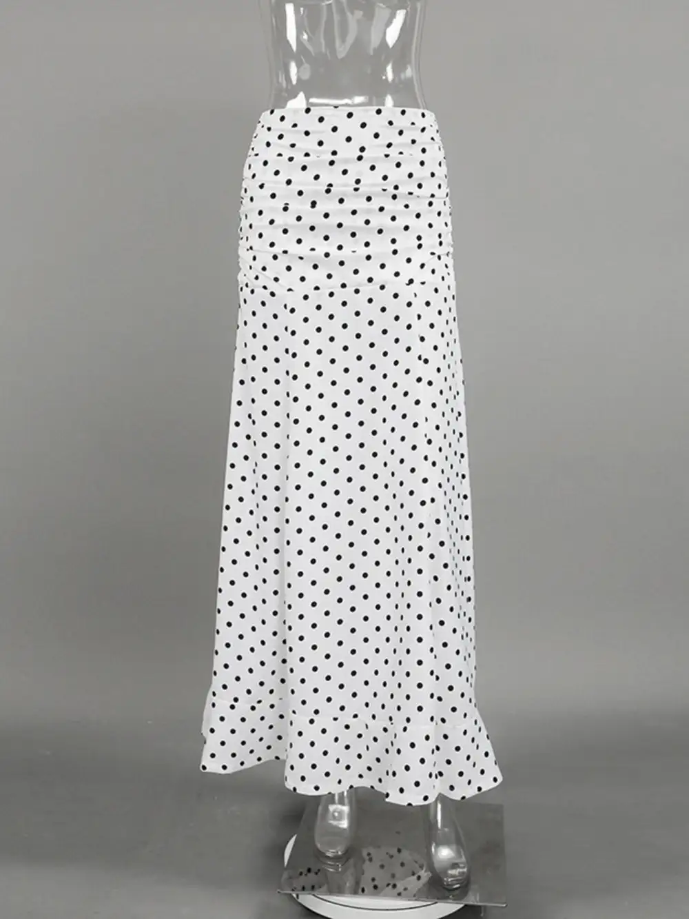 Ruffle Trim Polka Skirt