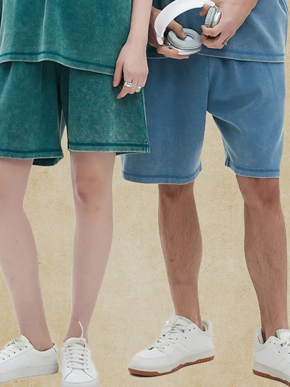 Cotton Blend Easy Waist Casual Shorts